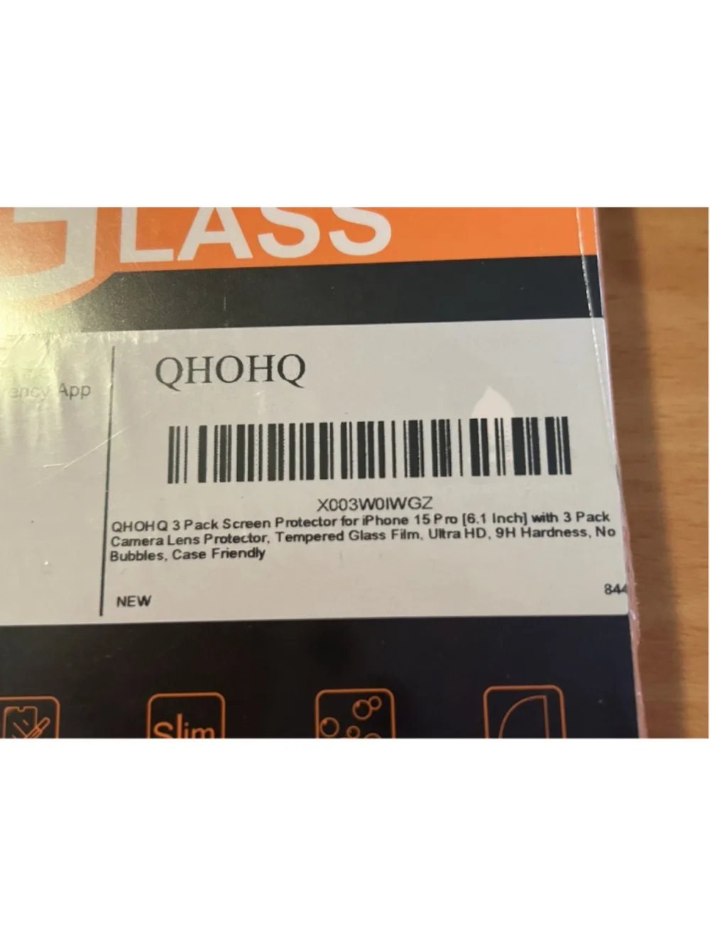 Screen Protector 9H High Hardness 99.99% Transmittance 3 Pack iPhone 15 Pro New